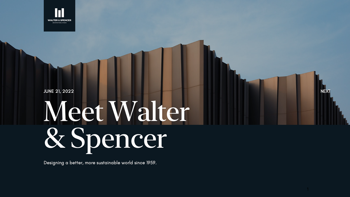 Architecture Pitch Deck Design